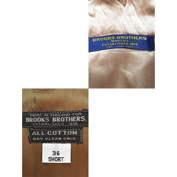 古着 60s- 英国製 Brooks Brothers 玉虫色 1枚袖 ダブルブレスト
