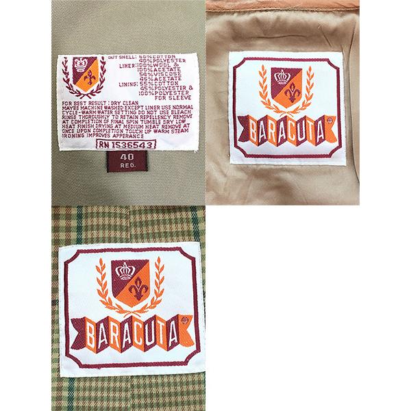 古着 70s BARACUTA ダブルブレスト トレンチ コート ライナー付 40R