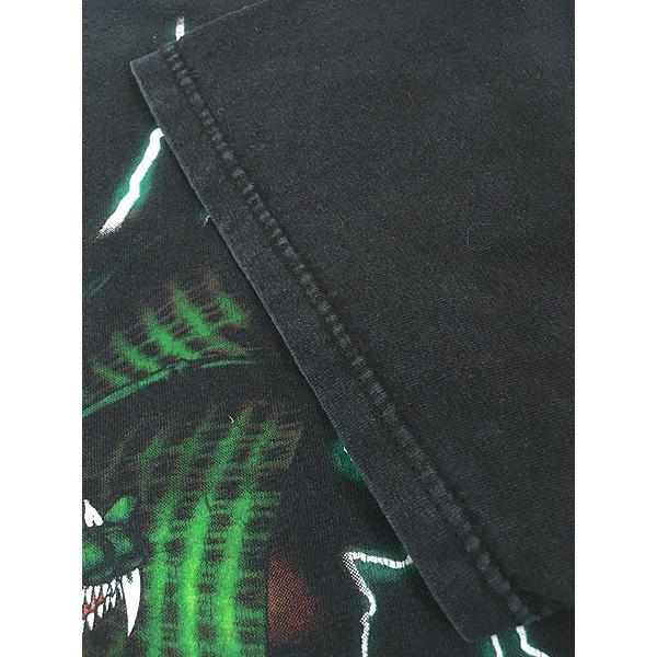 古着 90s USA THUNDER 豪華 ドラゴン グリーン サンダー Tシャツ XL