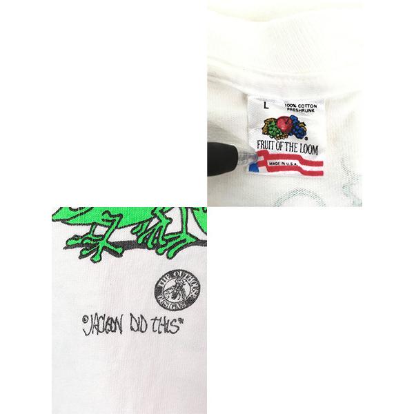 古着 90s USA製 トカゲ 人気 48手 アニマル エロ Tシャツ L : 古着屋