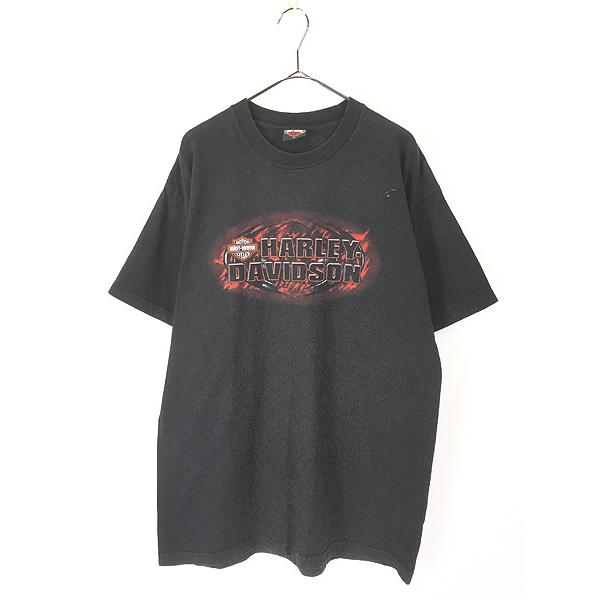 古着 00s USA製 HARLEY DAVIDSON BIG ロゴ イーグル グラフィック T 