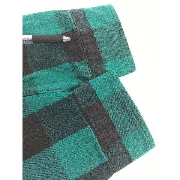 古着 90s St John's Bay グリーン × ブラック ブロック チェック