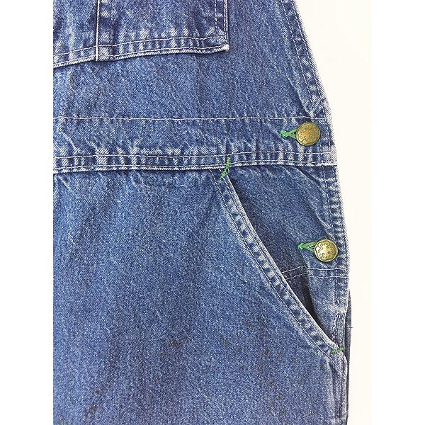 Oshkosh B'Gosh ★ヴィンテージ デニムオーバーオール 古着 70-80s USA製 Oshkosh B'gosh ローバック 濃紺 デニム ワーク
