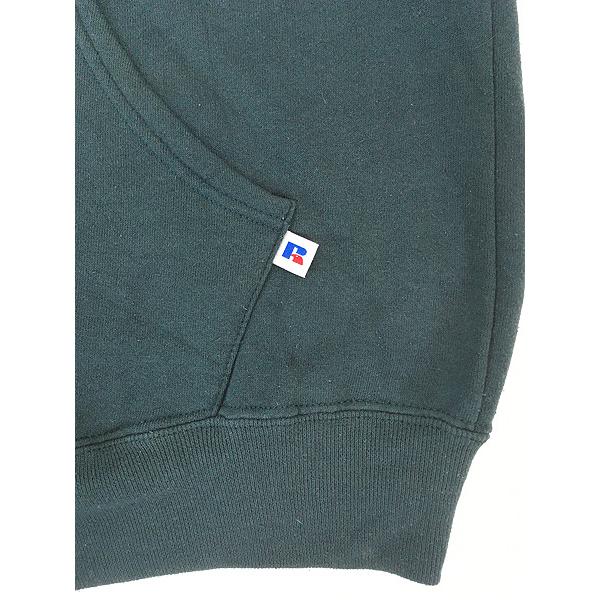 古着 90s Russell 無地 プレーン セットイン スウェット ジップ パーカー レアカラー エバーグリーン LT 古着 90s Russell 無地 プレーン セットイン スウェット ジップ