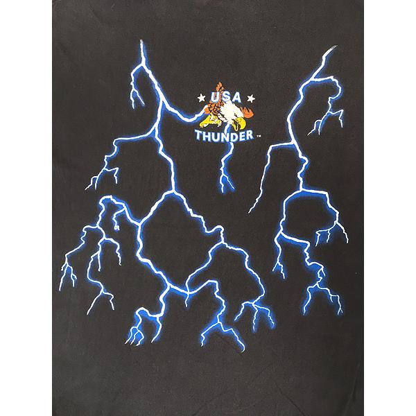 古着 90s USA THUNDER ユニコーン バラ ブルー サンダー Tシャツ XL