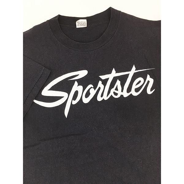 古着 70s USA製 Spruce 「Sportster」 HARLEY DAVIDSON 両面 プリント 