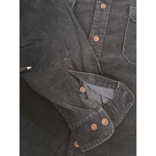 【OLD GAP】90s ブラック コーデュロイ 太畝 シャツ 古着 90s GAP 無地 ソリッド 太畝 コーデュロイ シャツ ブラック