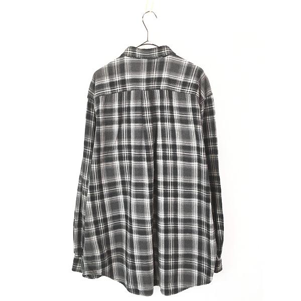 古着 90s J Crew ブラック オンブレ シャドー チェック フランネル