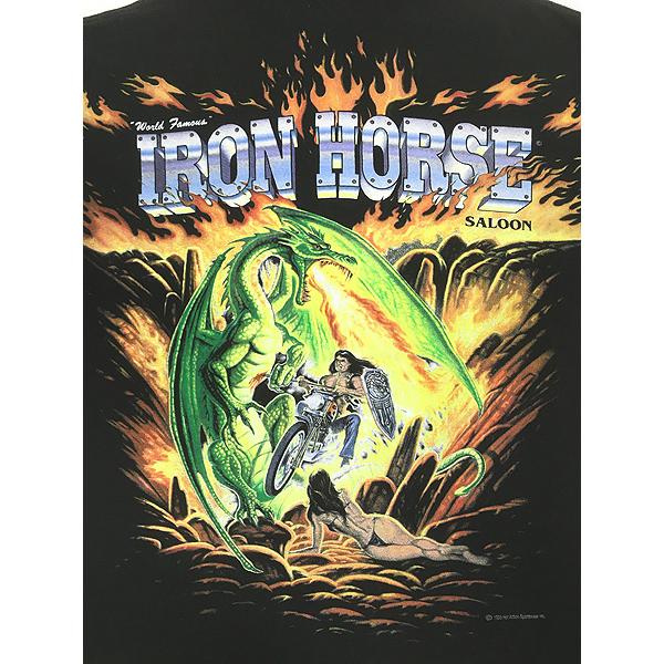 古着 90s USA製 IRON HORSE 「BIKE WEEK 95」 ファイヤー バイク