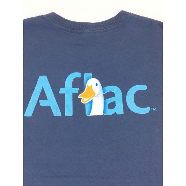 古着 00s Aflac アフラック 生命保険 企業 アヒル ロゴ Tシャツ L 