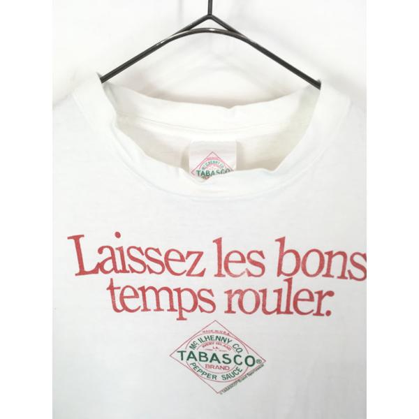 古着 90s USA製 TABASCO タバスコ 企業 メッセージ Tシャツ XL : 古着