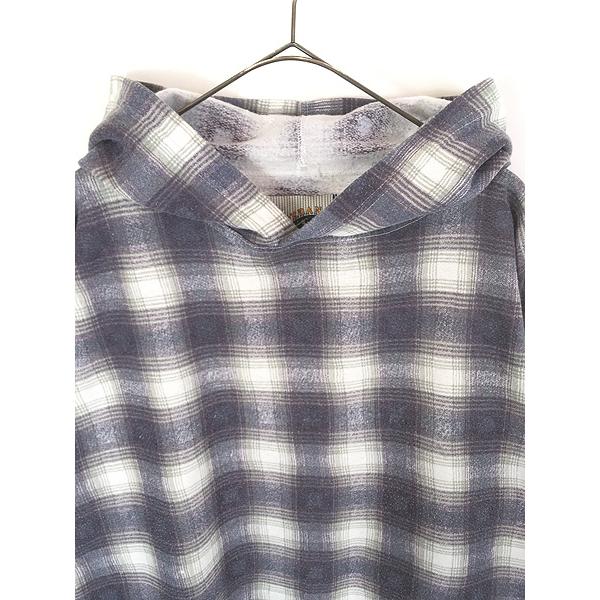 古着 90s SEDAN オンブレ シャドー チェック ライト スウェット