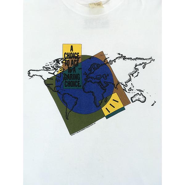 古着 90s USA製 WWF 地球 自然保護 メッセージ Tシャツ M : 古着屋 