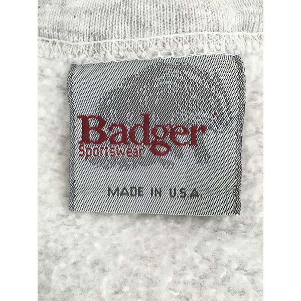 古着 80s USA製 Badger 無地 プレーン パチポケ オールド スウェット