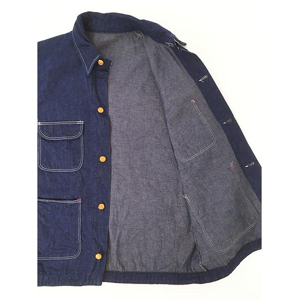 古着 70s Blue Bell 濃紺 ブルー デニム ワーク カバーオール ジャケット 40 ミント!! 古着 70s Blue Bell 濃紺 ブルー デニム ワーク カバーオール