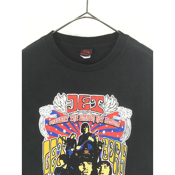 古着 00s JET 「GET BORN」 ツアー ガレージ ロック バンド Tシャツ M
