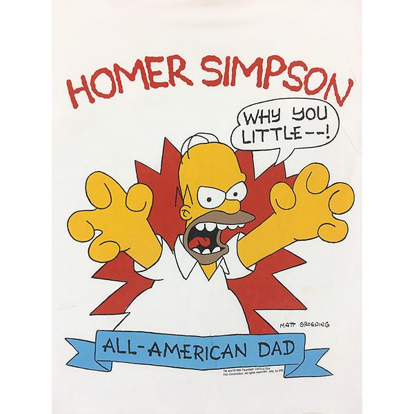 古着 90s USA製 The Simpsons シンプソンズ ホーマー BIG プリント T