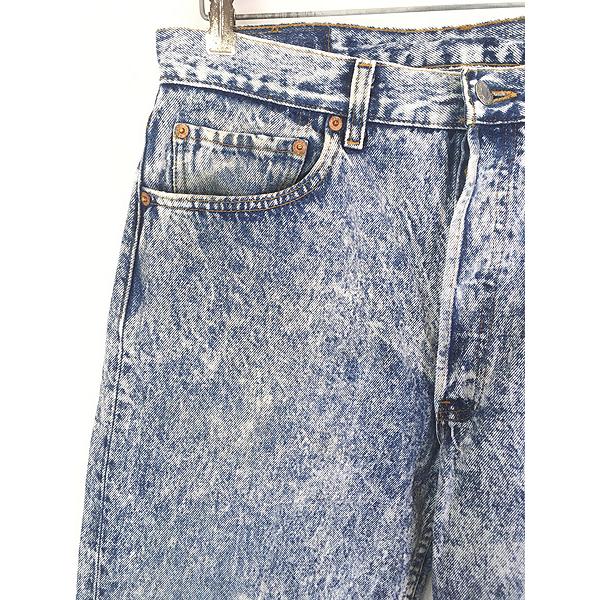 古着 80s USA製 Levi's 501-0109 ブルー ケミカルウォッシュ デニム
