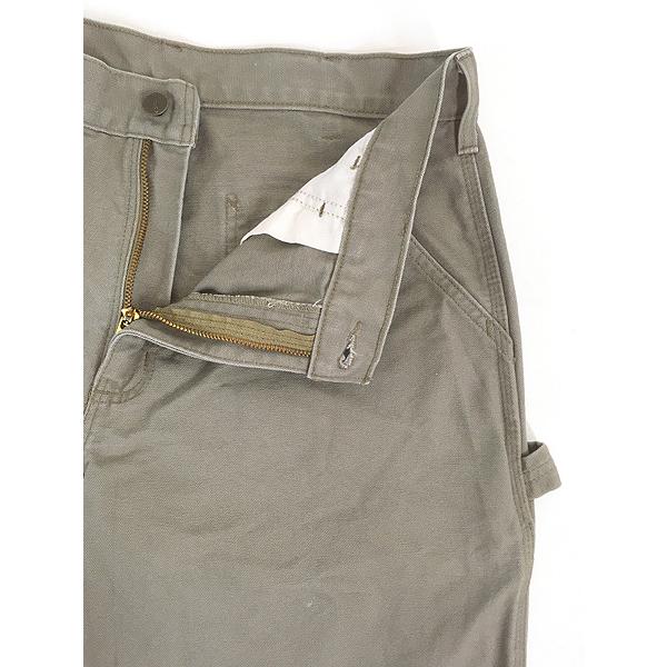 古着 10s Carhartt DES グレー ベージュ ダック ペインター ワーク パンツ W33 L29 古着 古着 10s Carhartt DES グレー ベージュ ダック ペインター ワーク