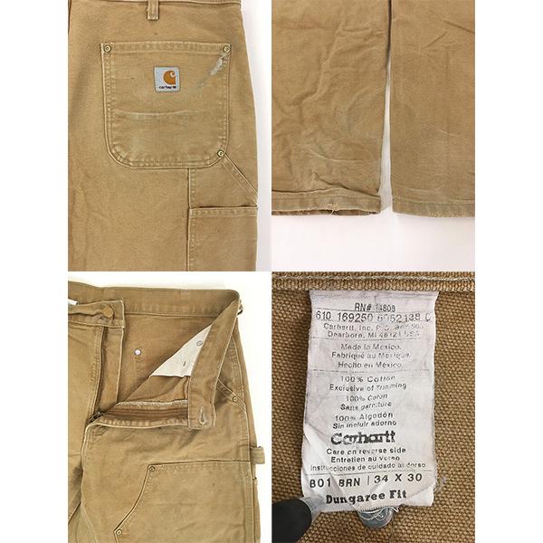 古着 10s Carhartt BRN フェード ブラウン ダック Wニー ペインター