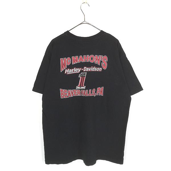 古着 00s USA製 HARLEY DAVIDSON イーグル 星条旗 フラッグ 「No1