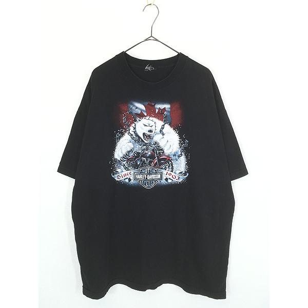 古着 00s HARLEY DAVIDSON メイプルリーフ フラッグ シロクマ イーグル 