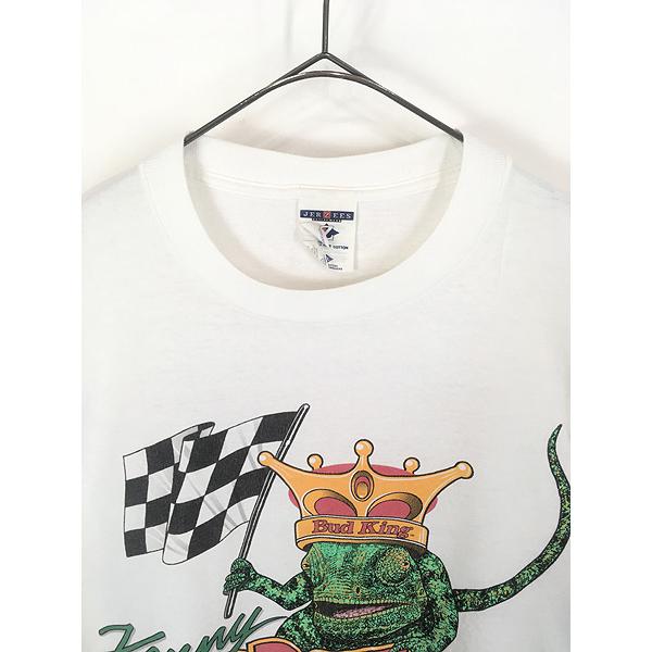 古着 90s Budweiser バドワイザー ビール 企業 カメレオン クラウン T