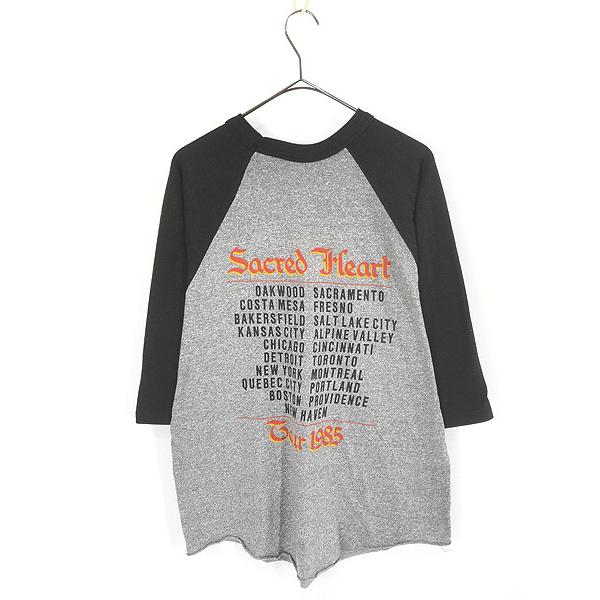 古着 80s USA製 DIO 「Sacred Heart」 ツアー ヘヴィ メタル ロック バンド ラグラン Tシャツ L 古着 80s USA製 DIO 「Sacred Heart」 ツアー ヘヴィ メタル ロック