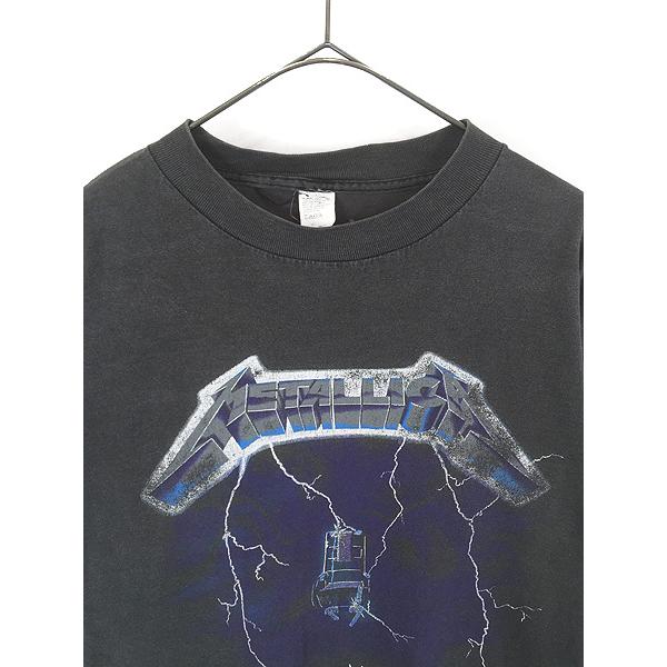 古着 90s USA製 LLICA 「Ride the Lightning」 電気椅子 ヘヴィ メタル ロック バンド Tシャツ XL 古着 90s USA製 METALLICA 「Ride the Lightning」 電気椅子 ヘヴィ