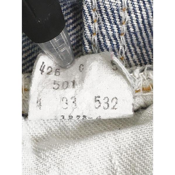 古着 80s USA製 Levi's 501 「66 後期」 黒カン 内股シングル ヒゲ 縦