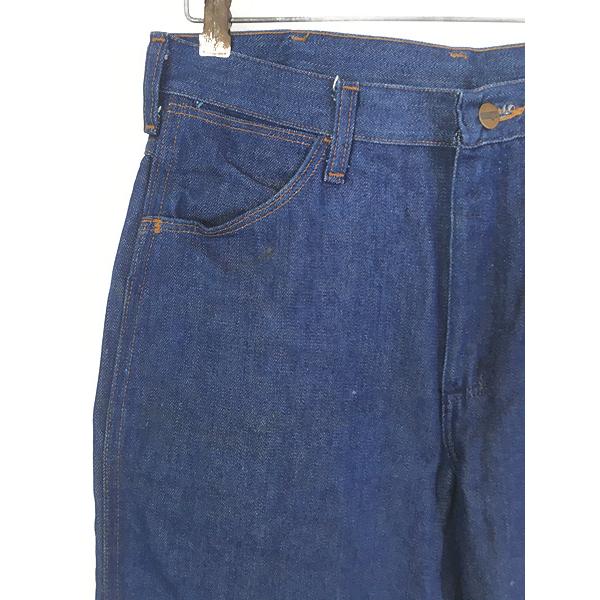 古着 70s USA製 Wrangler 945DEN 真紺 ブルー デニム パンツ ジーンズ