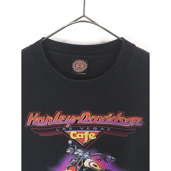 古着 90s USA製 HARLEY DAVIDSON CAFE 「LAS VEGAS」 バイク
