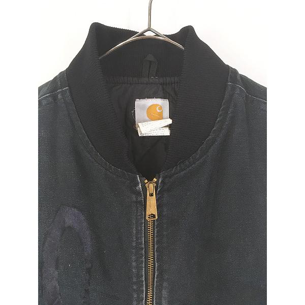 古着 00s Carhartt BLK ブラック ダック 首リブ パデット ベスト L Tall 古着 00s Carhartt BLK ブラック ダック 首リブ パデット ベスト XL