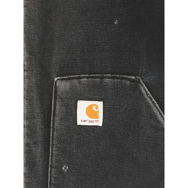 古着 00s Carhartt BLK ブラック ダック 首リブ パデット ベスト XL