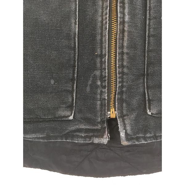 古着 00s Carhartt BLK ブラック ダック 首リブ パデット ベスト XL