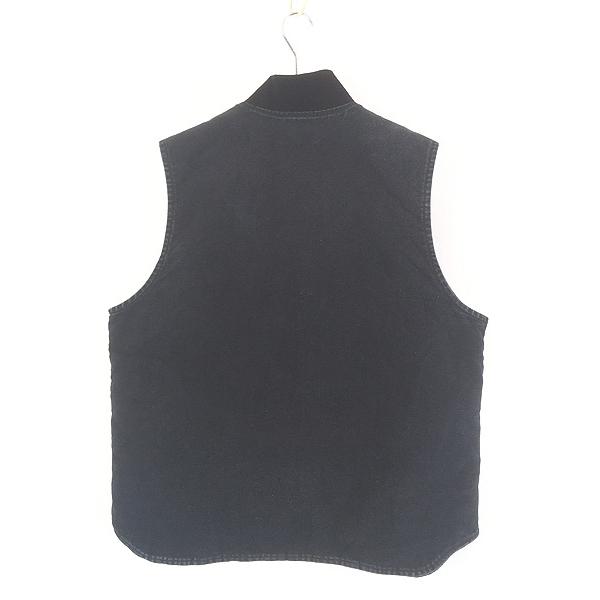 古着 00s Carhartt BLK ブラック ダック 首リブ パデット ベスト XL Tall 古着 00s Carhartt BLK ブラック ダック 首リブ パデット ベスト XL