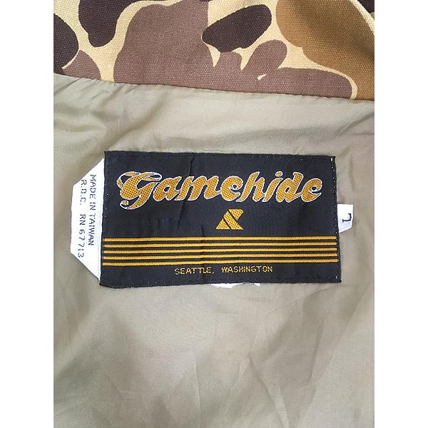 古着 80s Gamehide ダックハンター カモ 迷彩 防寒 防水 パデッド