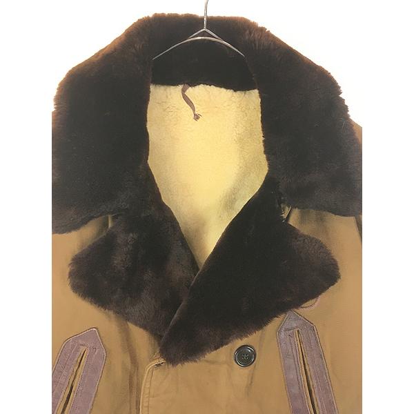 古着 50s WIND WARD ムートン ボア ライナー コットンサテン ダブル