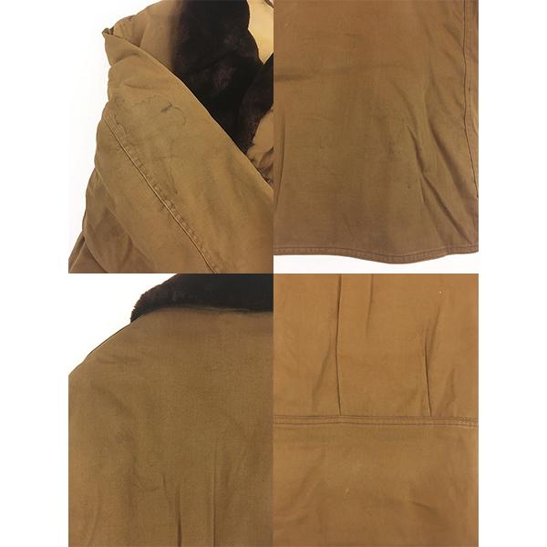 古着 50s WIND WARD ムートン ボア ライナー コットンサテン ダブル