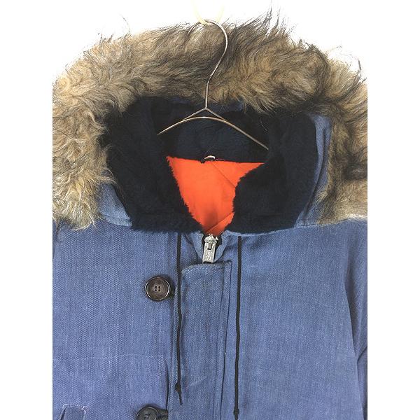 古着 70s 貴重!! Type Denim N-3B ファー フーデッド パデッド