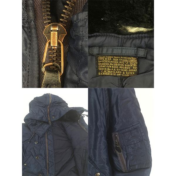 古着 50s 米軍 USAF N-2A 6278 黒タグ ミリタリー 防寒 フライト