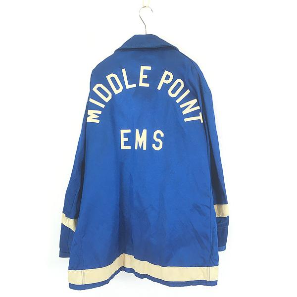 古着 80s GLOBE EMS 救急 レスキュー 光沢 ナイロン ジャケット コート