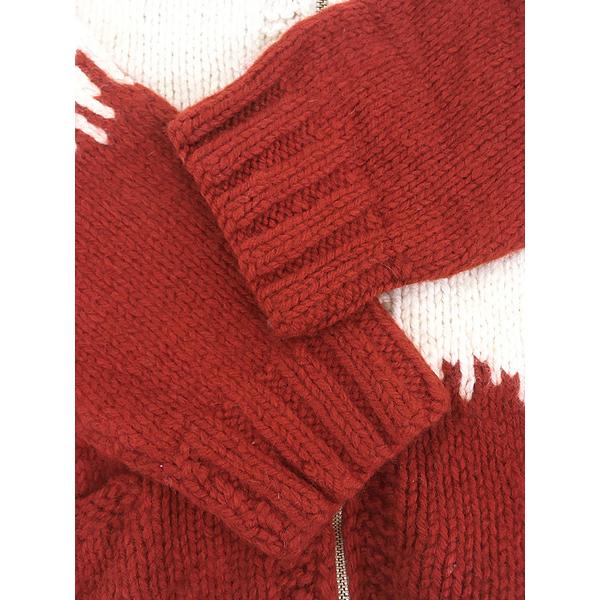 古着 70s 野鳥 犬 ハンティング 総柄 ショールカラー ローゲージ