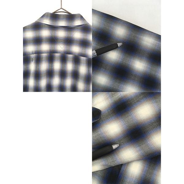 古着 90-00s   オンブレ シャドー チェック 開襟 ボックス シャツ L 古着 90-00s TOMMY HILFIGER オンブレ シャドー チェック 開襟