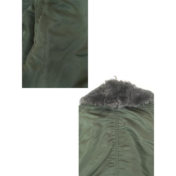 古着 80s USA製 ALPHA 米軍 USAF N-2B 6278F ミリタリー ファー カラー