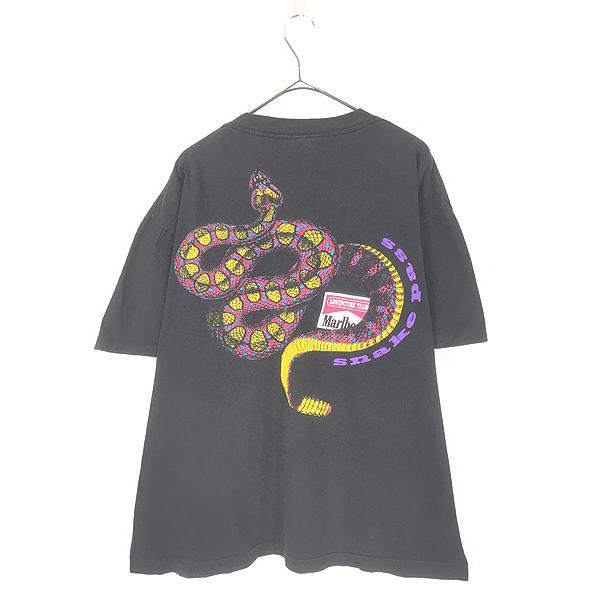古着 90s Marlboro 「Snake Pass」 スネーク ヘビ 両面 ポケット付 T