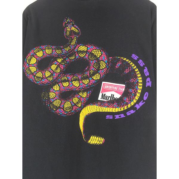 古着 90s Marlboro 「Snake Pass」 スネーク ヘビ 両面 ポケット付 T