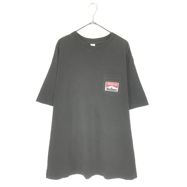 古着 90s USA製 Marlboro 「Snake Pass」 スネーク ヘビ 両面 ポケット付 Tシャツ ポケT XL位 古着 90s USA製 Marlboro 「Snake Pass」 スネーク ヘビ 両面 ポケット