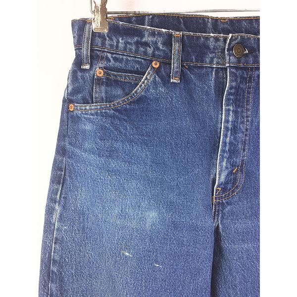 古着 80s USA製 Levi's 505-0217 縦落ち ブルー デニム パンツ