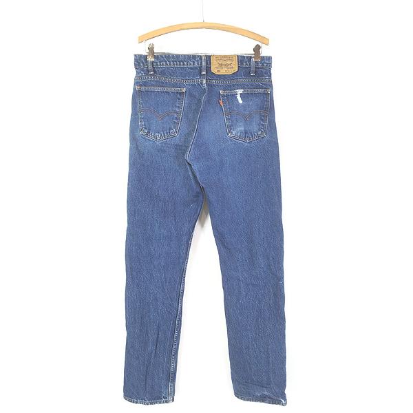 古着 80s USA製 Levi's 505-0217 縦落ち ブルー デニム パンツ